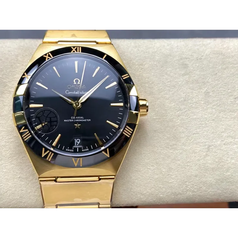 Omega Constellation 131.63.41.21.01.001 (YELLOW GOLD BRACELET) Replica - Black Dial