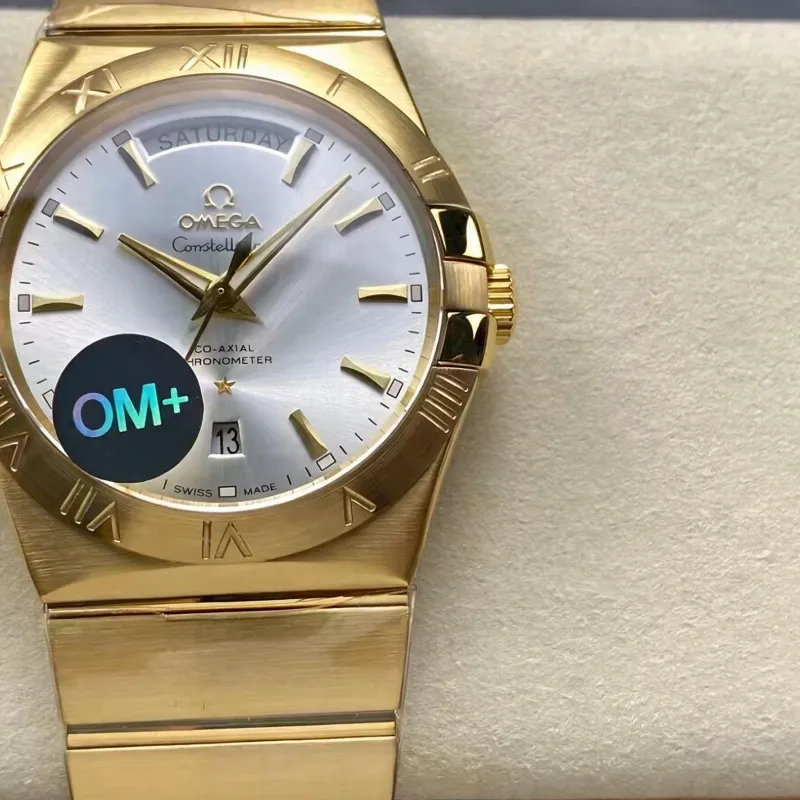 Omega Constellation 123.50.38.22.02.002 Replica - Silver Dial Fluted Bezel