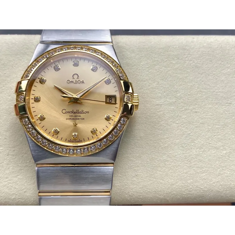 Omega Constellation 123.25.38.21.58.001 Replica - Champagne Dial Stainless Steel