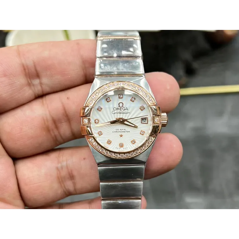 Omega Constellation Unisex 123.25.27.20.55.001 Replica - Mother-of-Pearl Dial Two-Tone