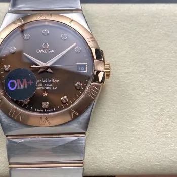 Omega Constellation 123.20.38.21.63.001 Replica - Brown Dial Stainless Steel