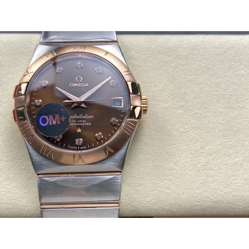 Omega Constellation 123.20.38.21.63.001 Replica - Brown Dial Stainless Steel