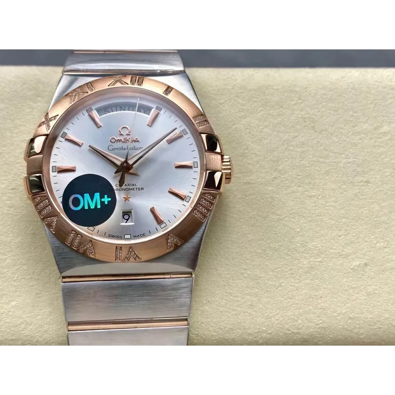 Omega Constellation 123.25.38.22.02.001 Replica - Silver Dial Fluted Bezel