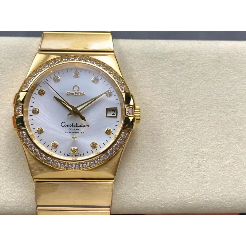 Omega Constellation 123.55.38.21.52.002 Replica - Silver Dial Two-Tone