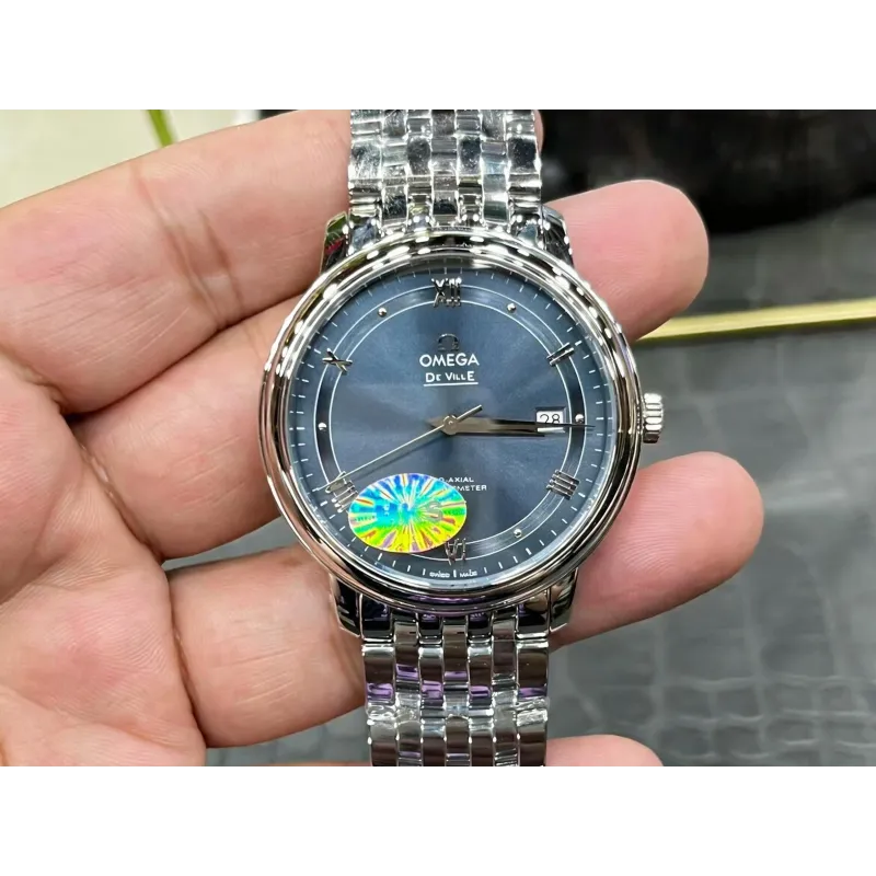 Omega De Ville 424.10.40.20.03.002 Replica - Blue Dial Stainless Steel
