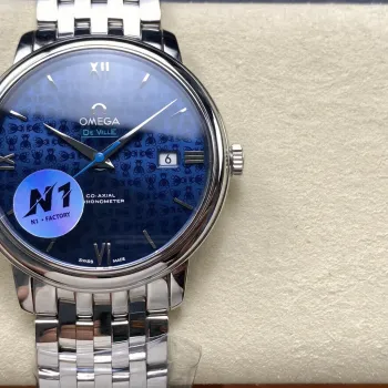 Omega De Ville 424.10.40.20.03.003 Replica - Blue Dial Stainless Steel