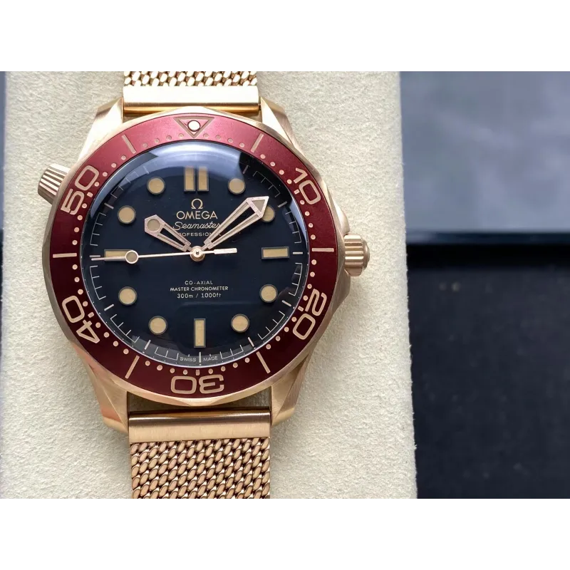 Omega Seamaster 210.90.42.20.01.003 Replica - Black Dial Fluted Bezel