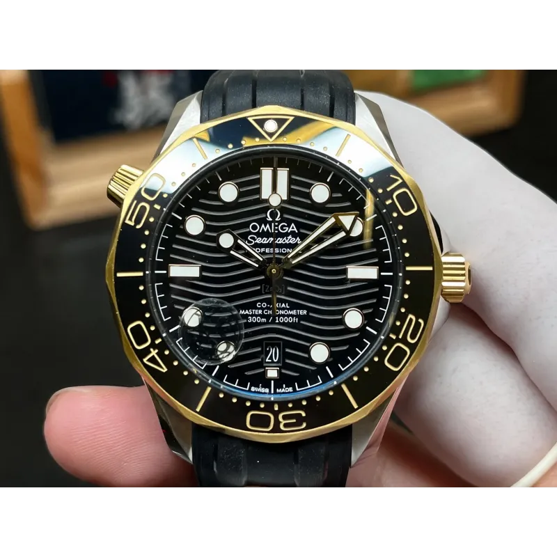 Omega Seamaster 210.22.42.20.01.001 Replica - Black Dial Rubber Strap