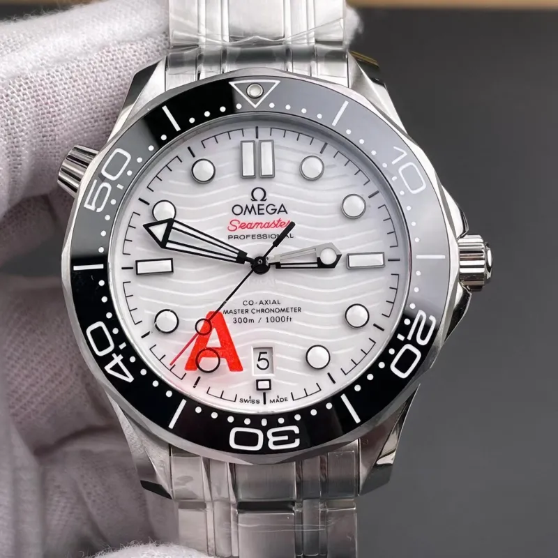 Omega Seamaster 210.30.42.20.04.001 Replica - White Dial Fluted Bezel