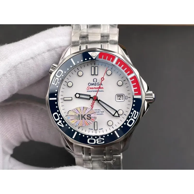 Omega Seamaster 212.32.41.20.04.001 Replica - White Dial Fluted Bezel