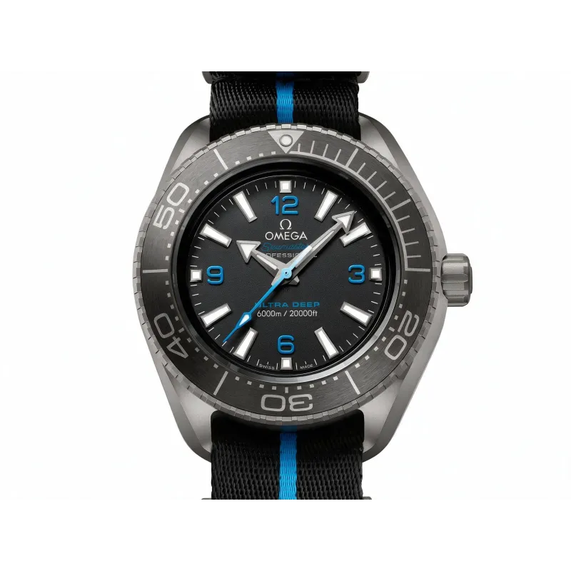 Omega Seamaster 215.92.46.21.01.001 Replica - Black Dial Fluted Bezel