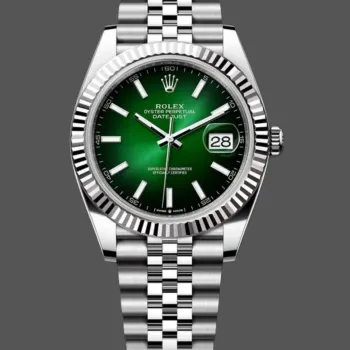 Rolex Datejust Wimbledon 126334 Replica - Green Dial Fluted Bezel