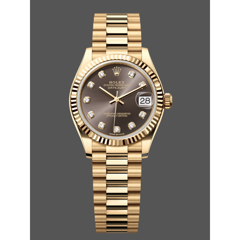 Rolex Datejust Women's 278278 Replica - Grey Dial Fluted Bezel