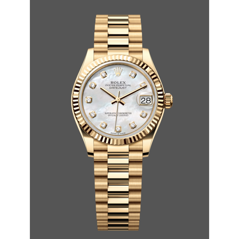 Rolex Datejust Women's 278278 Replica - Mother-of-Pearl Dial Fluted Bezel