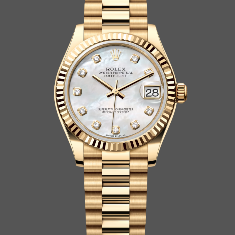 Rolex Datejust Women's 278278 Replica - Mother-of-Pearl Dial Fluted Bezel