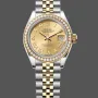 Rolex Datejust Women's 279383RBR Replica - Champagne Dial Diamond Bezel