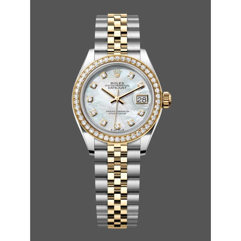 Rolex Datejust Women's 279383RBR Replica - Mother-of-Pearl Dial Diamond Bezel