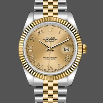 Rolex Datejust Unisex 116233 0147 Replica - Champagne Dial Fluted Bezel
