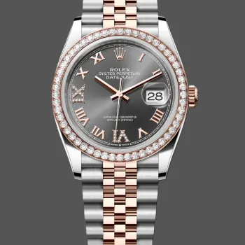 Rolex Datejust 36 Unisex 126281RBR Replica - Chocolate Brown Dial Diamond Bezel