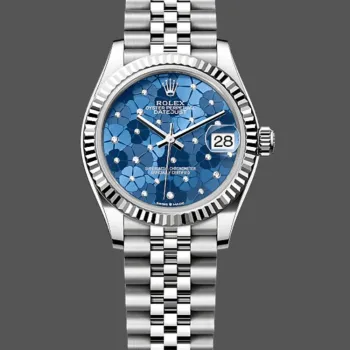 Rolex Datejust 31 Women's 278274 Replica - Blue Dial Fluted Bezel