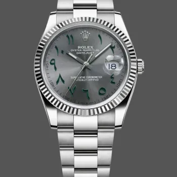 Rolex Datejust Unisex 126234 Replica - Grey Dial Fluted Bezel