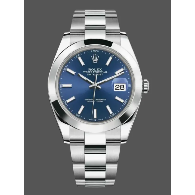 Rolex Datejust 126300 Replica - Blue Dial Fluted Bezel