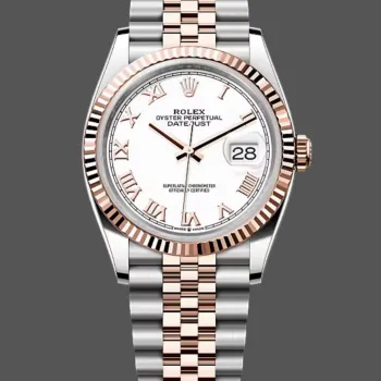Rolex Datejust Women's 126231 Replica - White Dial Fluted Bezel