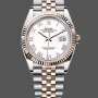 Rolex Datejust Women's 126231 Replica - White Dial Fluted Bezel