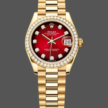 Rolex Datejust 31 Unisex 278288RBR Replica - Red Dial Diamond Bezel