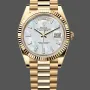 Rolex Day-Date 40 228238 Replica - Mother-of-Pearl Dial Fluted Bezel