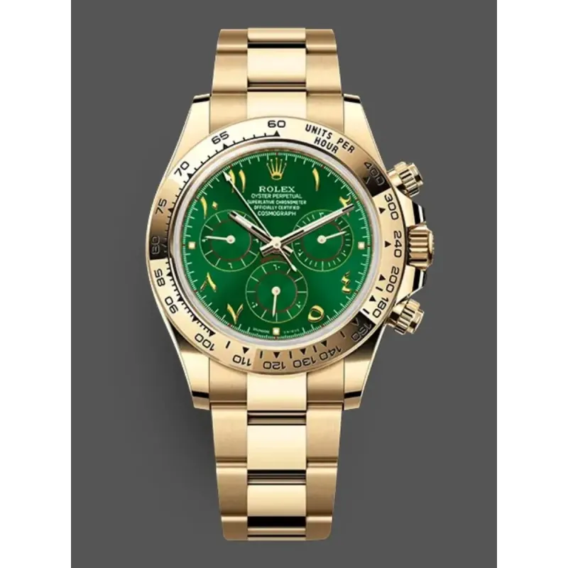 Rolex Cosmograph Daytona John Mayer 116508 ARABIA Replica - Green Dial Tachymeter Bezel