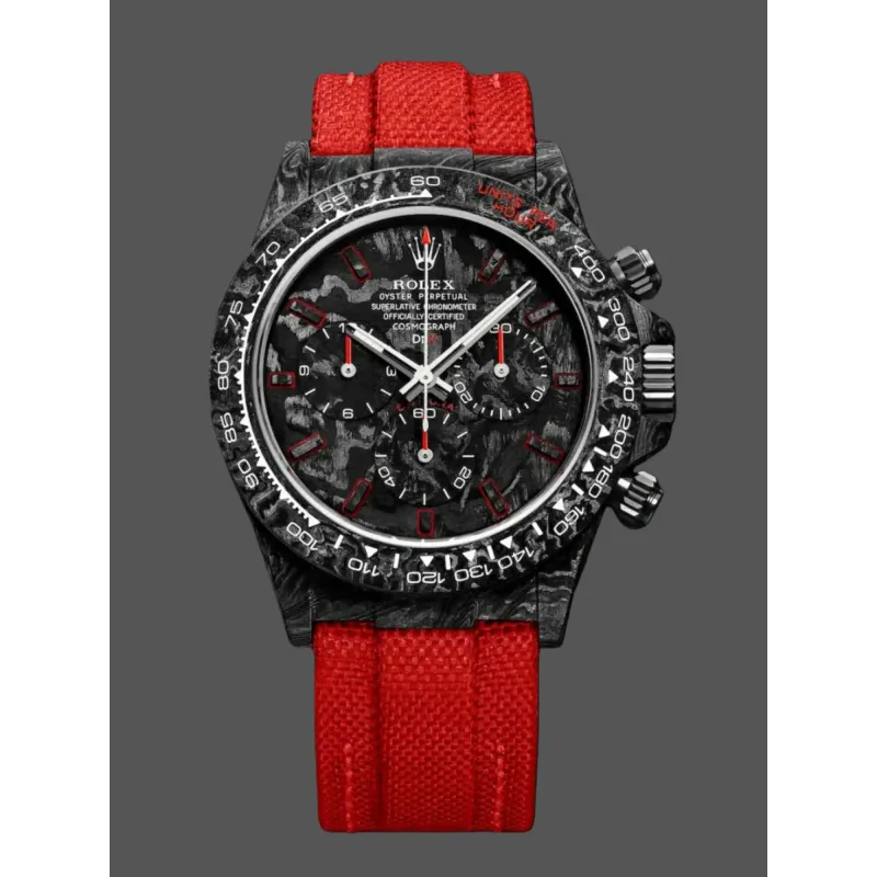 Rolex DIW Daytona NTPT Carbon Replica - Black Dial Tachymeter Bezel