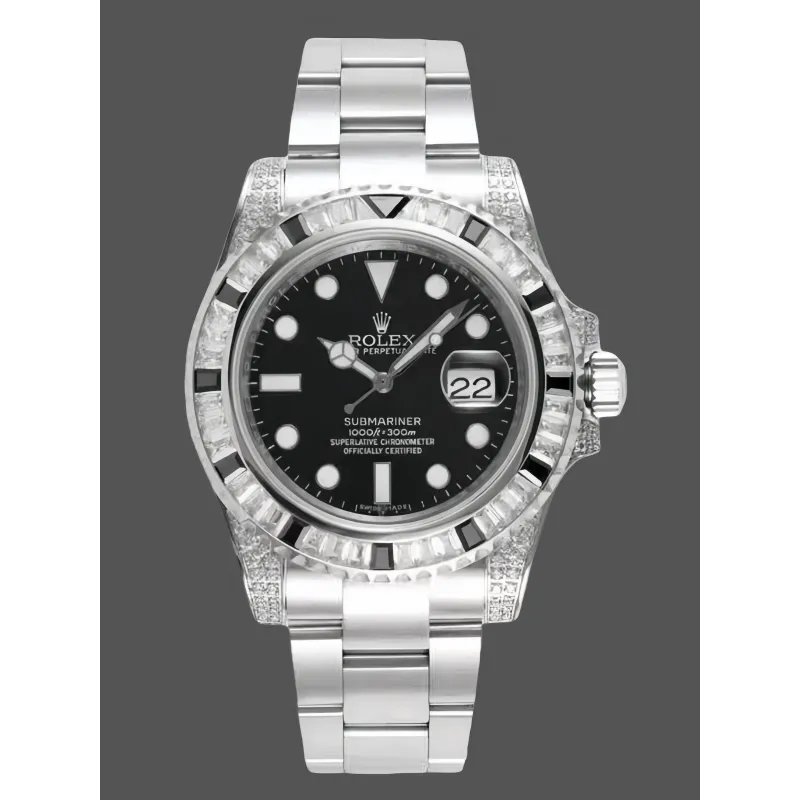 Rolex Submariner Hulk 116610 Replica - Black Dial Fluted Bezel
