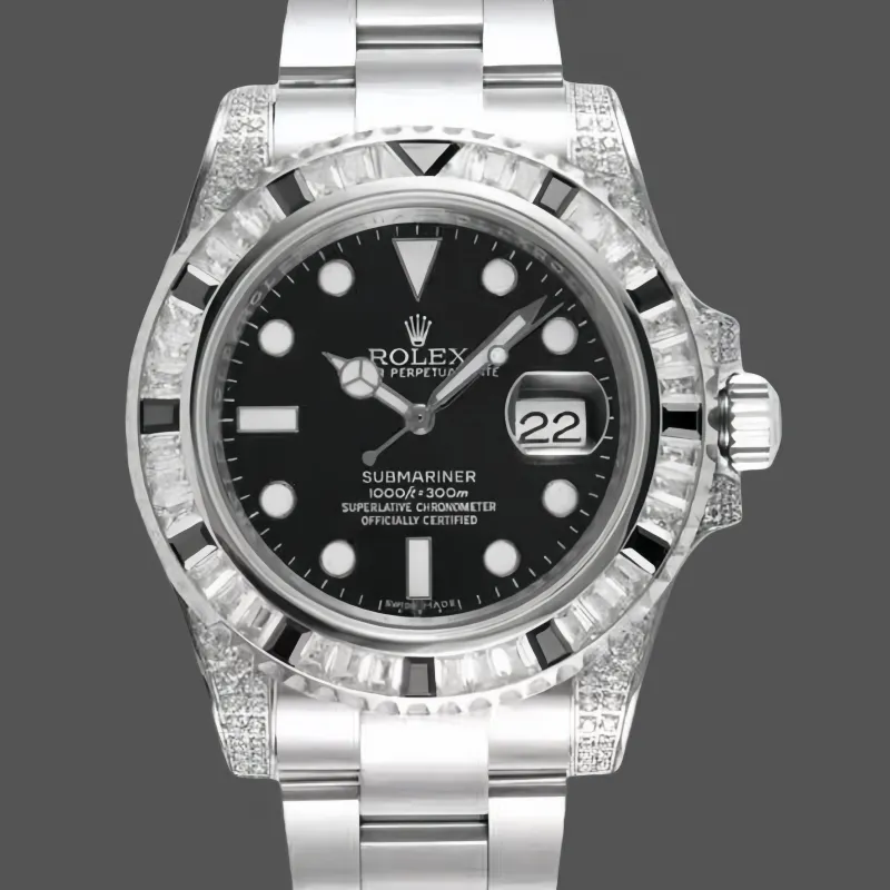 Rolex Submariner Hulk 116610 Replica - Black Dial Fluted Bezel
