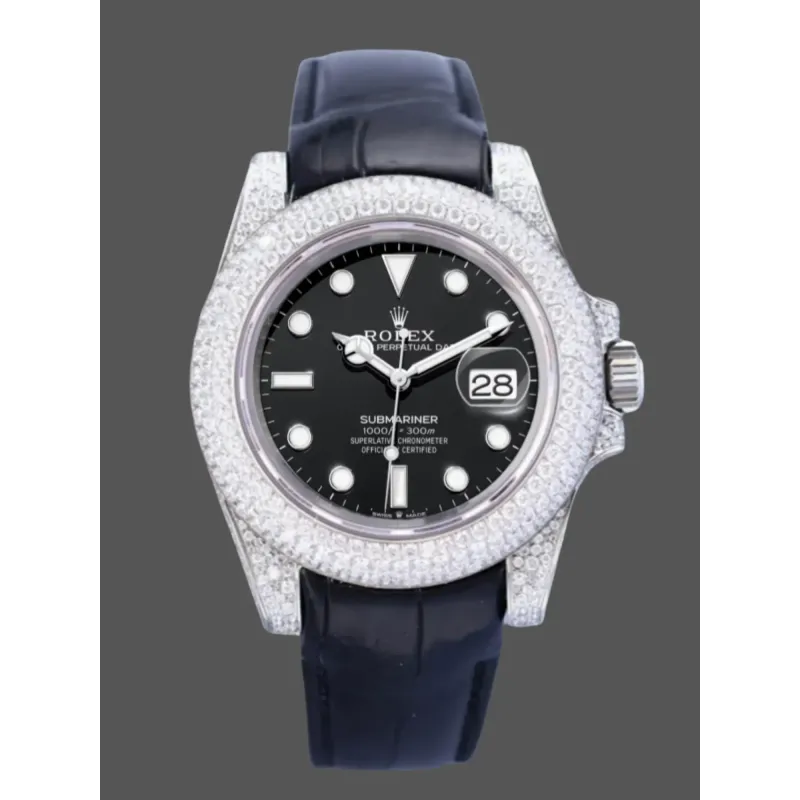 Rolex Submariner Hulk 116610 Replica - Black Dial Diamond Bezel