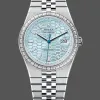 Rolex Land Dweller 127386 Replica - Ice Blue Dial Diamond Bezel
