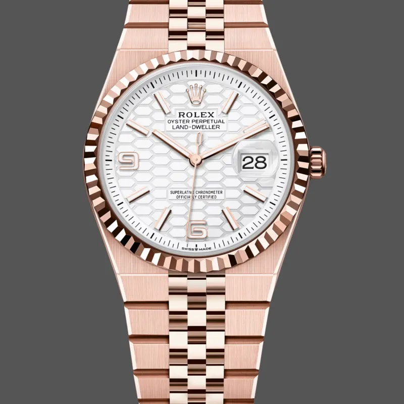 Rolex Land-Dweller Unisex 127235 Replica - Silver Dial Fluted Bezel