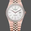 Rolex Land Dweller 127385TBR Replica - Ice White Dial Diamond Bezel