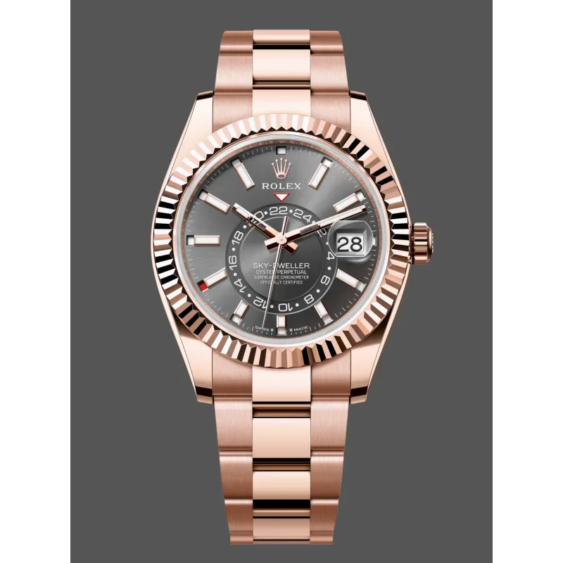 Rolex Sky-Dweller s 336935 Replica - Slate Grey Dial Stainless Steel