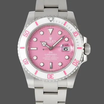 Rolex Submariner Hulk 116610 Replica - Pink Dial Fluted Bezel
