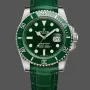 Rolex Submariner Date Hulk 116610LV Replica - Green Dial Leather Strap
