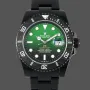 Rolex Submariner Hulk 116610LV Replica - Black Dial Fluted Bezel