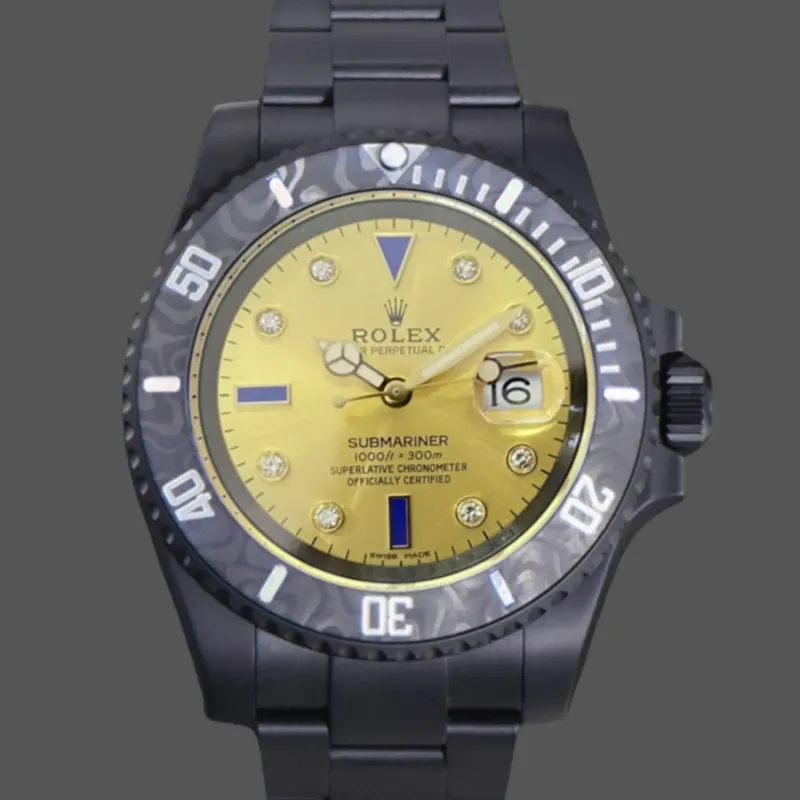 Rolex Submariner Hulk 116610 Replica - Champagne Dial Fluted Bezel