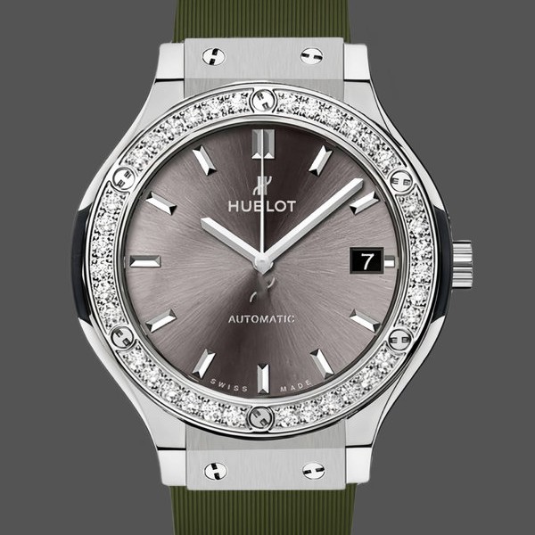Mens Hublot Classic Fusion 42MM Mens Grey Dial Grey Replica Watch Image