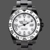 Super Clone Men's Rolex GMT-Master II Black PVD/DLC Coated with White Dial Stainless Steel White Dial