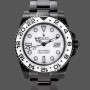 Super Clone Men's Rolex GMT-Master II Black PVD/DLC Coated with White Dial Stainless Steel White Dial