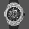 Mens Hublot Big Bang Sang Bleu II Titanium Pavé 418.NX.1107.RX.1604.MXM20 Black Dial Replica Watch Image