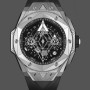 Super Clone Men's Hublot Big Bang Unico Sang Bleu II Titanium 418.NX.1107.RX.MXM19 Black Dial
