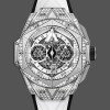 Mens Hublot Big Bang Sang Bleu II Titanium Diamond Edition 418.NX.2001.RX.1604.MXM20 Transparent Dial Replica Watch Image