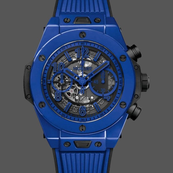 Mens Hublot Big Bang Unico Blue Magic 42mm 411.ES.5119.RX Skeleton Replica Watch Image